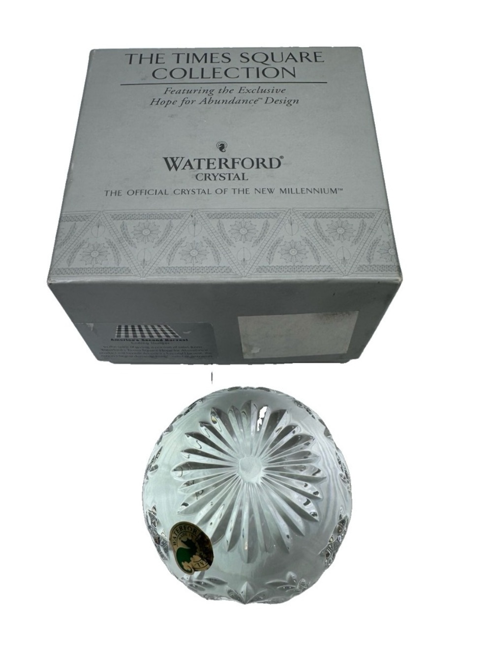 Waterford Crystal Times Square Star Of Hope For Abundance Ball Paperweight VTG #